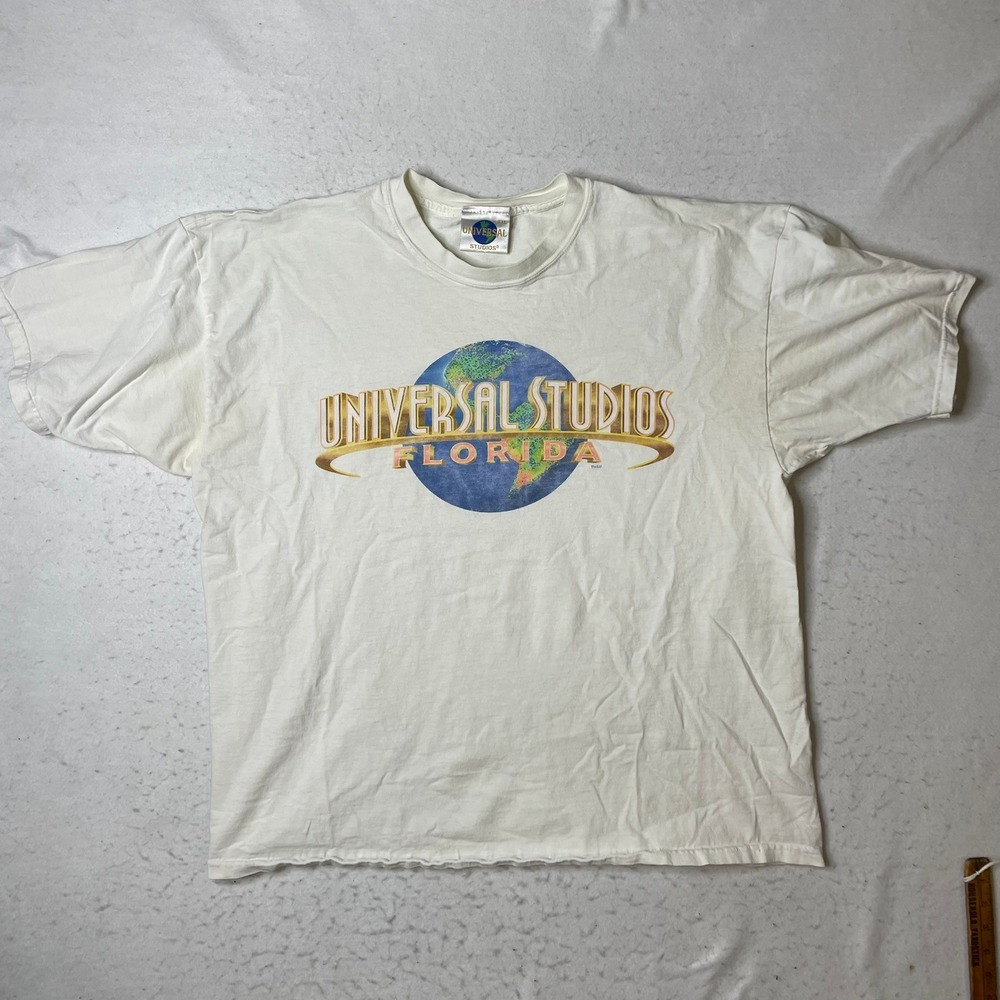 Universal Studios Florida T Shirt Mens XXL White Vintage Graphic‎ Made in USA